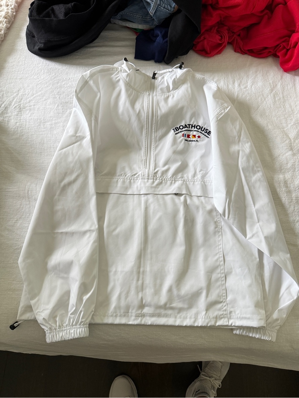 Disney Boathouse White Pullover Windbreaker Jacket